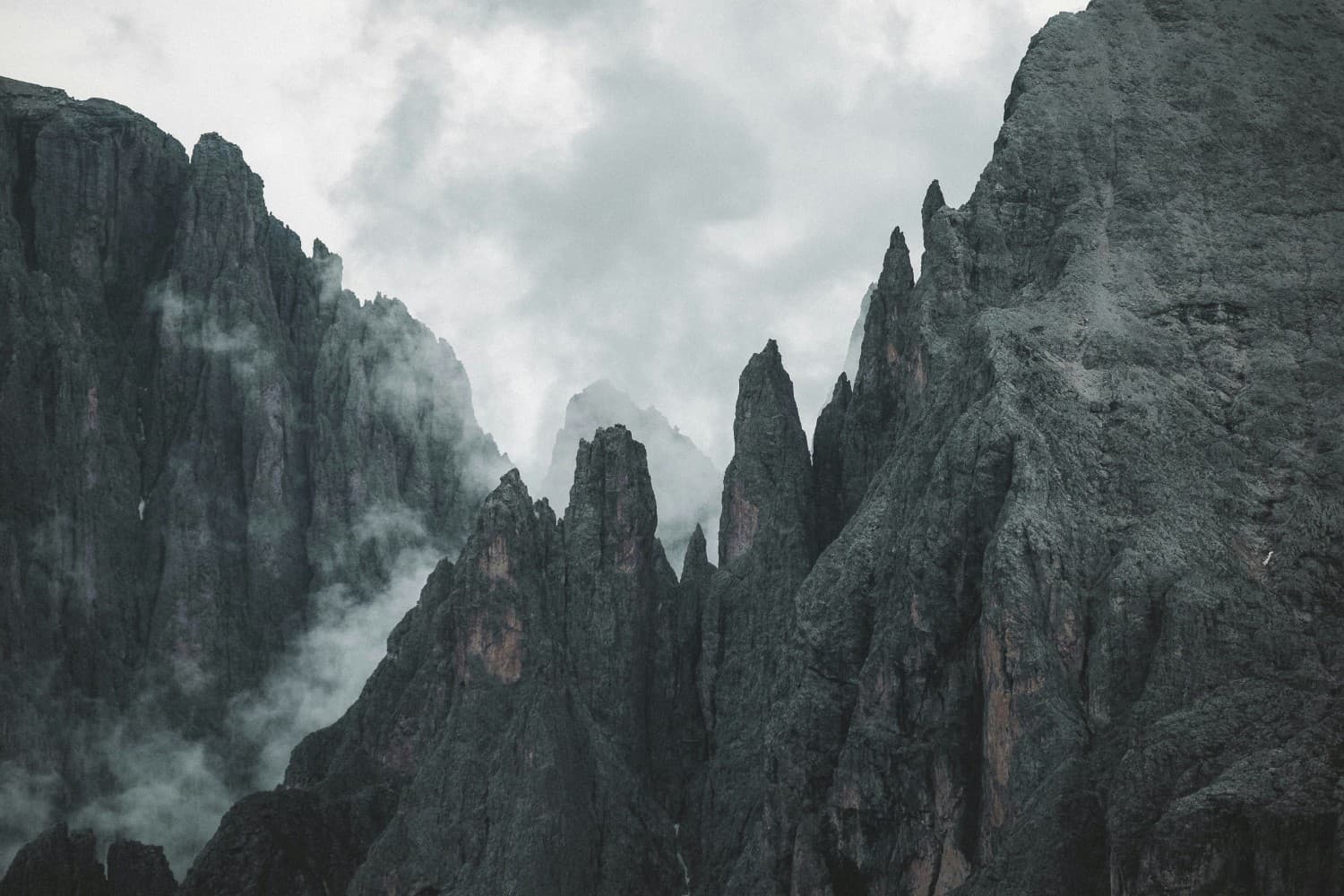 Dramatic Mountain Canyon Mist