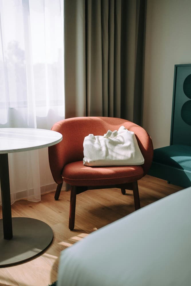Hotel Room Coral Chair