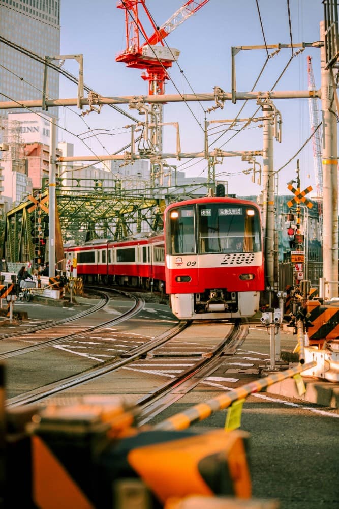 Japanese Train Railway Crossing