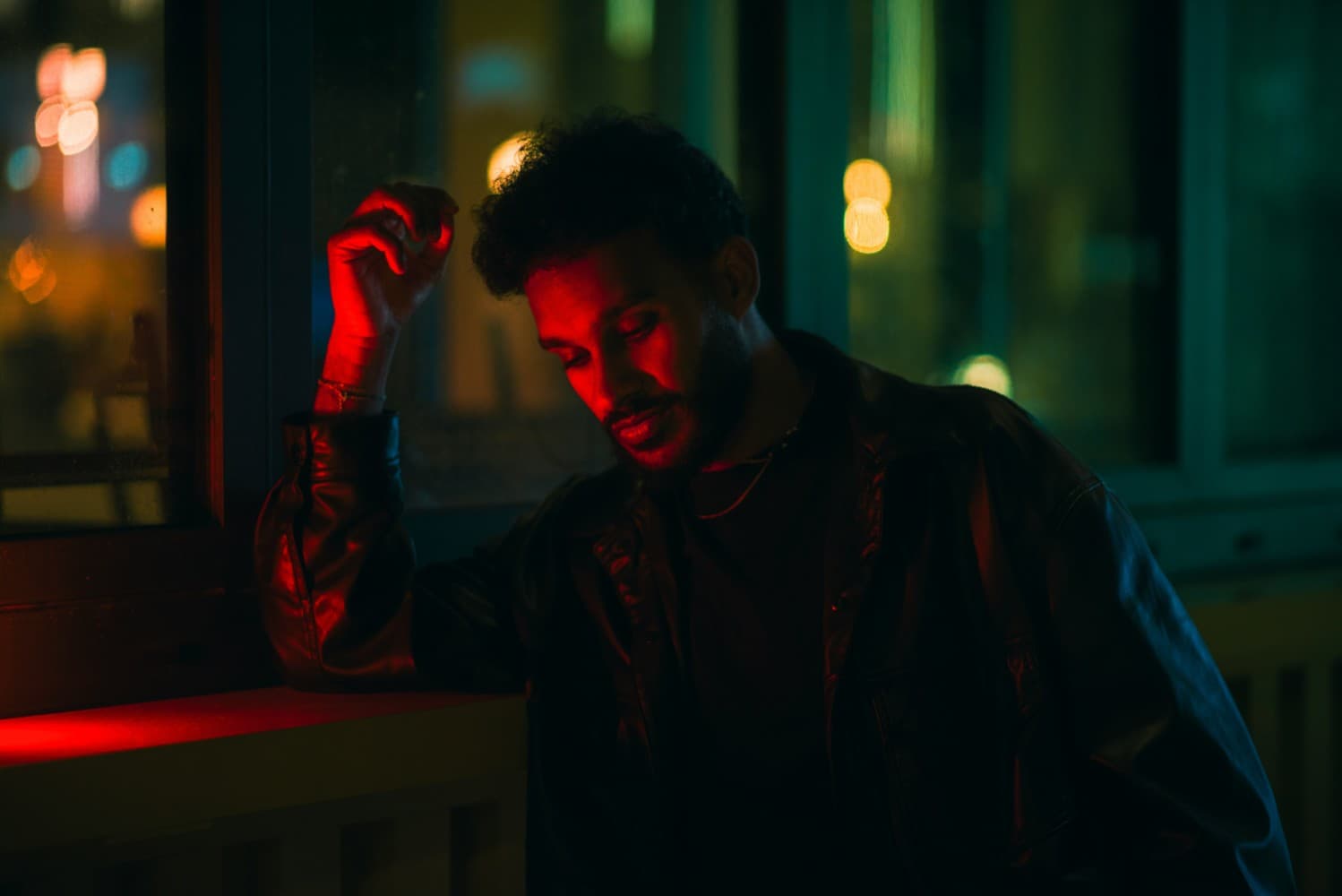 Neon Portrait Red Blue