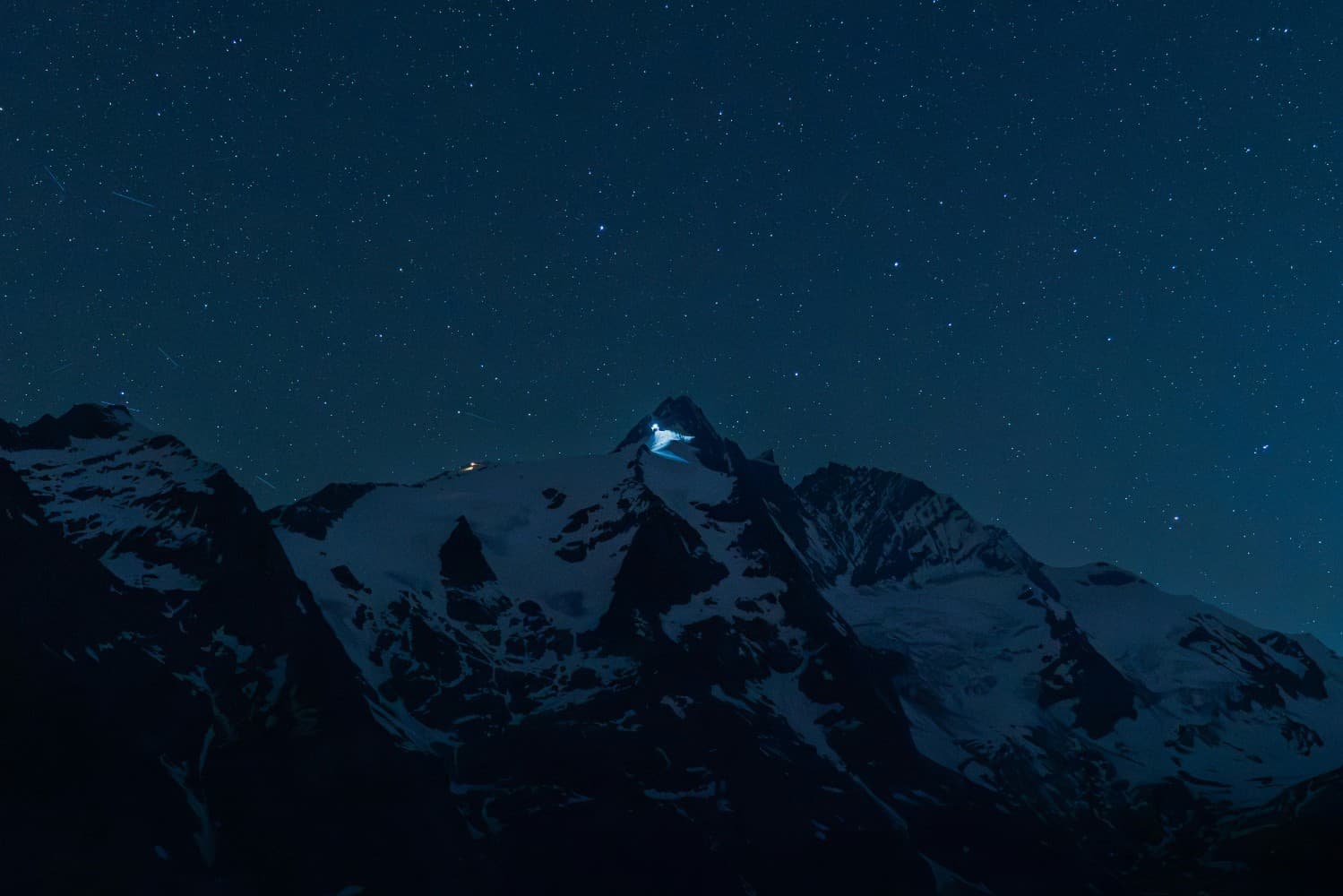 Starry Night Snow Mountains