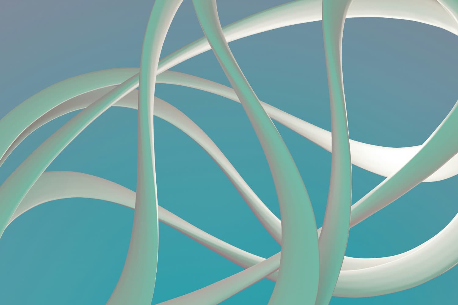 Turquoise White Ribbons